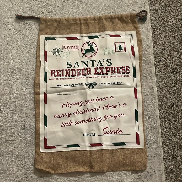 The Santa's Reindeer Express Santa Sack - Picture 1 of 4